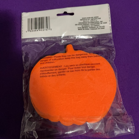 Halloween Felt jackolantern pumpkins - Picture 4 of 5